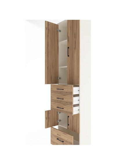 Arges Dolap 4 Raflı 4 Çekmeceli 4 Kapaklı 60x30x243 Aytaşı-çam Aytaşı