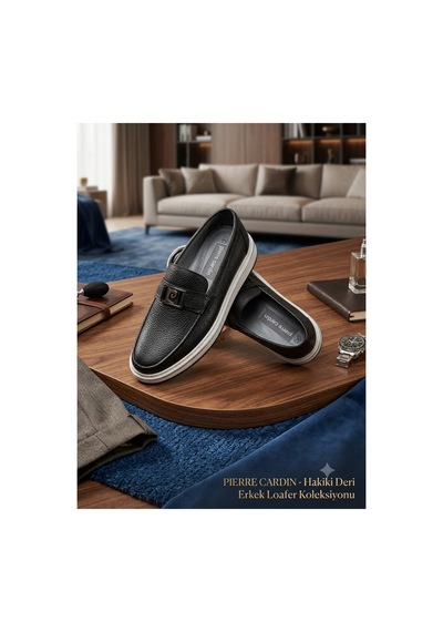 Pierre Cardin Erkek Siyah Hakiki Deri Loafer Günlük Ayakkabı Kalın Taban Hafif Özel Seri Tarz Model Pierre Cardin Erkek Siyah Hakiki Deri Loafer Günlük Ayakkabı Kalın Taban Hafif Özel Seri Tarz Model