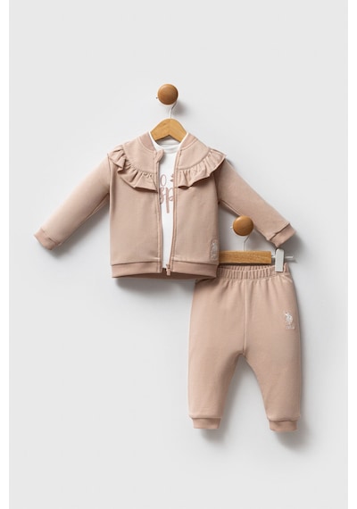 U.S. Polo Assn. Kız Bebek Kahverengi Takım Kahverengi