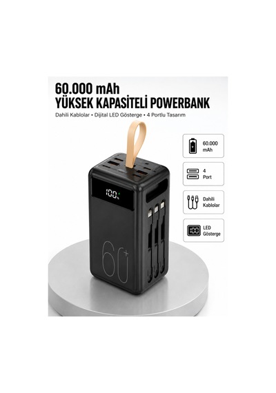 Güvenlik Korumalı Hızlı Şarj Özellikli Powerbank Yeni Nesil Çok Rnekli