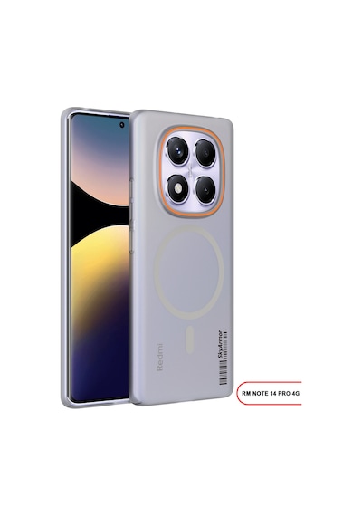 Redmi Note 14 Pro 4g Magsafe Uyumlu Mat Sert Klein Kılıf Gri