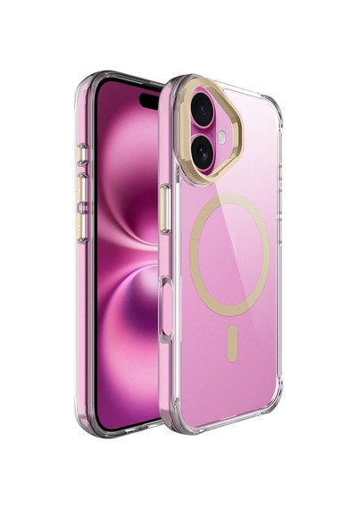 Apple Uyumlu iPhone 17 Kılıf M-safe Şarj Özellikli Airbagli Kamera Standlı Zore Azor Kapak - Lacivert Lacivert