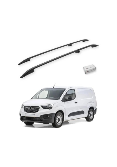 Turtle Opel Combo E 2019-2025 / Uzun Şasi Tavan Çıtası Crown Siyah
