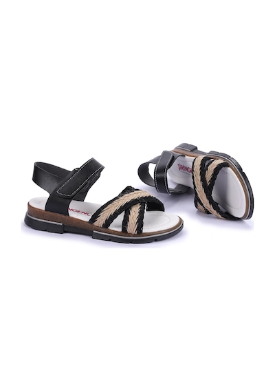 Kiko Kids Şb 2843-47 Orto pedik Kız Çocuk Sandalet Terlik Siyah