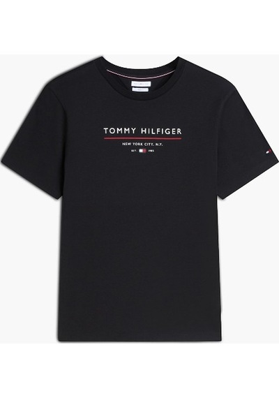 Tommy Hilfiger Brand Love New Rwb Reg Tee Erkek Siyah T-shirt - Mw0mw44359