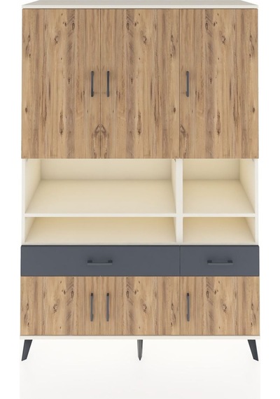 Hyperion Dolap 8 Raflı 2 Çekmeceli 6 Kapaklı 132x44x195 Aytaşı-çam/antrasit Atlas Çam/antrasıt Hyperion Dolap 8 Raflı 2 Çekmeceli 6 Kapaklı 132x44x195 Aytaşı-çam/antrasit Atlas Çam/antrasıt