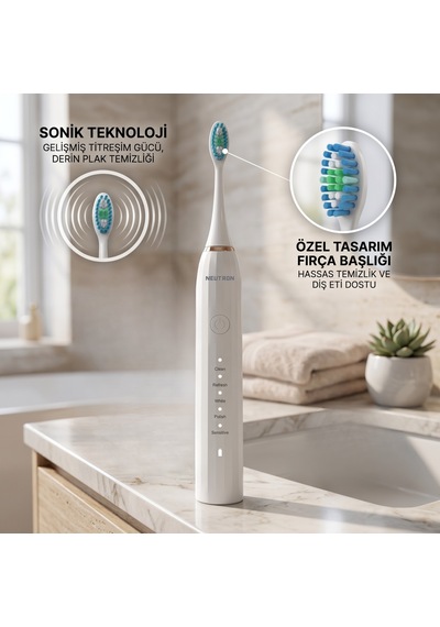 Neutron Şarjlı Sonik Diş Fırçası, Şarjlı Beyaz Diş Fırçası