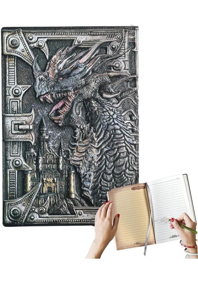 Hediyelik Deri Defter Ejderha Kabartmalı