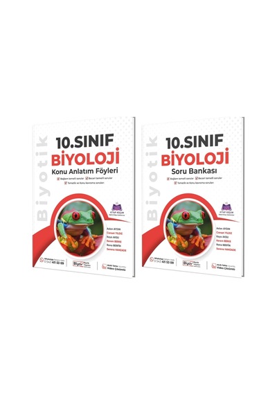 Biyotik Yayınları 10.sınıf Maarif Model Biyoloji Konu Anlatım Föyleri Ve 10.sınıf Maarif Model Biyoloji Soru Bankası Set 2 Kitap