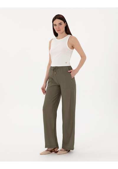 Pierre Cardin Kadın Haki Pantolon Kanvas-chino 50306511-vr027 Haki