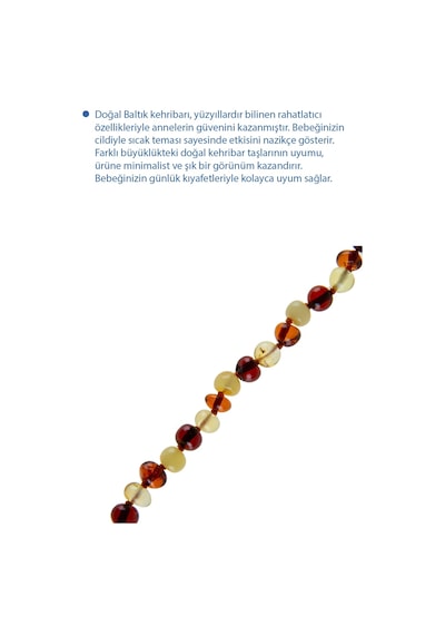 Babyjem Orjinal Sertifikalı Kehribar Bebek Bilekliği Multicolor
