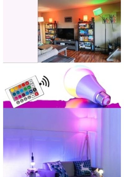 Orsell Uzaktan Kumandalı Renk Değiştirebilen Rgb Led Ampul 10 W E27 Diğer