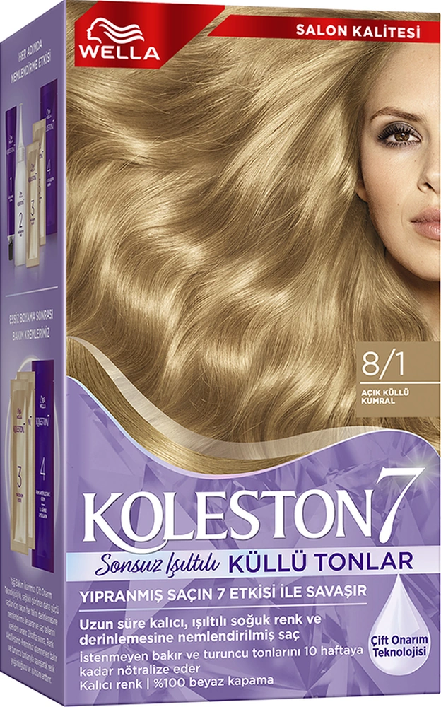 Wella Koleston 8/1 Kit Boya Açık Küllü Kumral