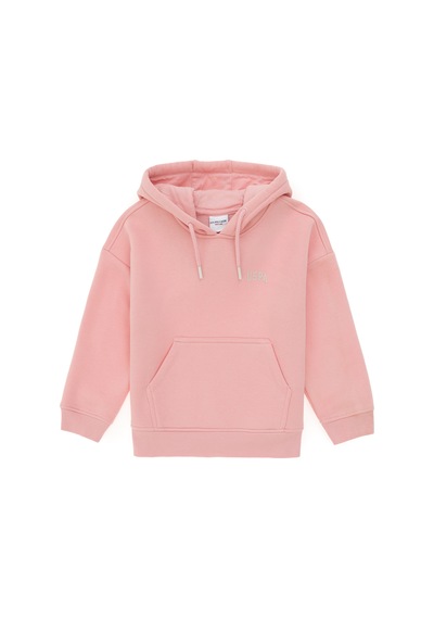U.S. Polo Assn. Kız Çocuk Pudra Basic Kapüşonlu Sweatshirt 50297438-VR042