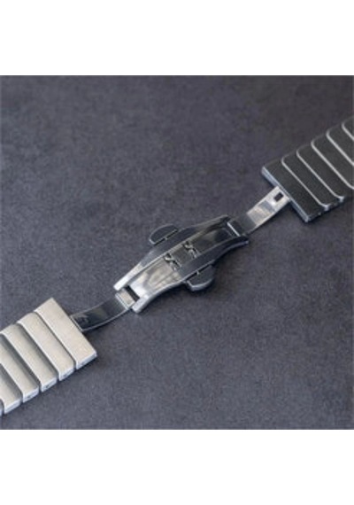 Apple Uyumlu  Watch 10 46mm Kordon Krd-79 Metal Strap Luxury Kayış
