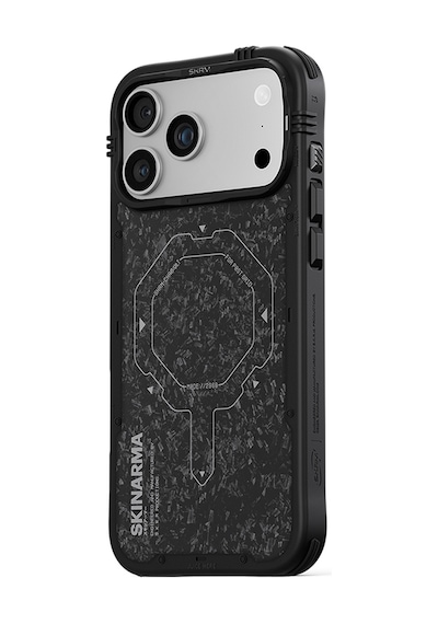 Apple Uyumlu iPhone 17 Pro Max  Kılıf M-safe Özellikli Airbag Tasarımlı Skinarma Vektor Kapak Siyah-gri Siyah - Gri