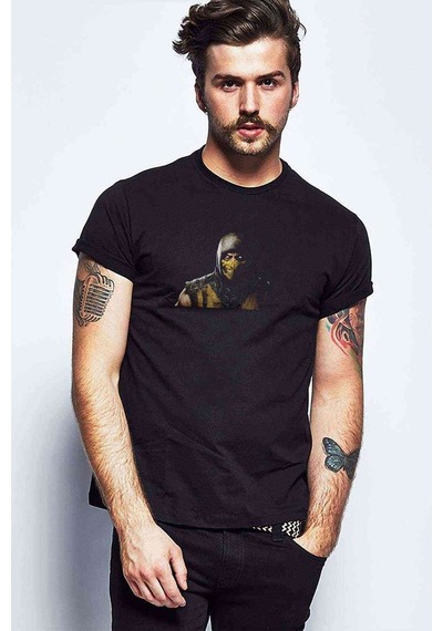 Mortal Kombat Baskılı Siyah Erkek Tshirt (528769079)
