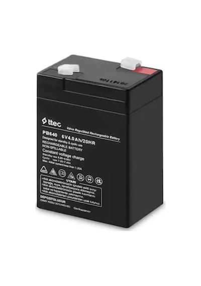 Ttec 6 Volt 4A Akü - 6V 4 Ah Bakımsız Kuru Akü 2024 Üretim
