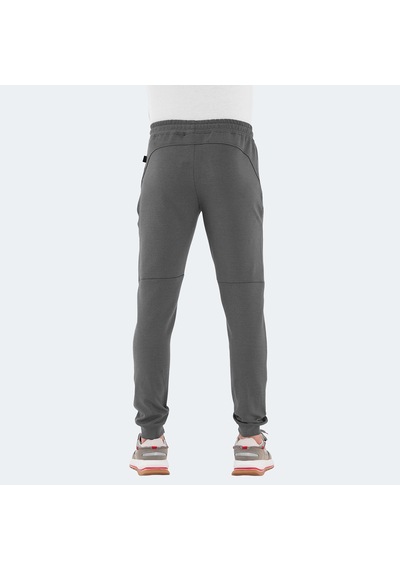 Slazenger VENOM Erkek Fermuar Cepli Dar Paça Koyu Gri Eşofman Altı