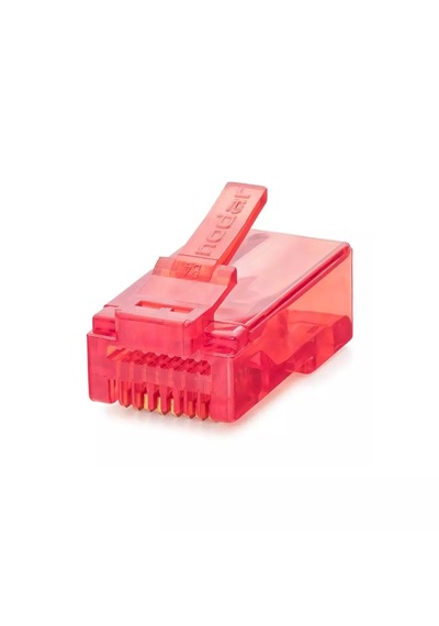 Nodar Nd2403 Cat6 Konnektör Ezrj45 100lü Plastik Kutu Kırmızı