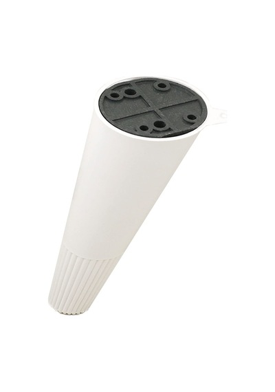 Badem10 Açılı Konik Ayak Mobilya Baza Koltuk Puf Ayağı Beyaz 12 Cm 4 Adet 6395751