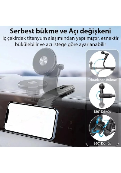 Ally Ayarlanabilir Araç İçi Torpido Üstü Manyetik Telefon Tutucu- 5775