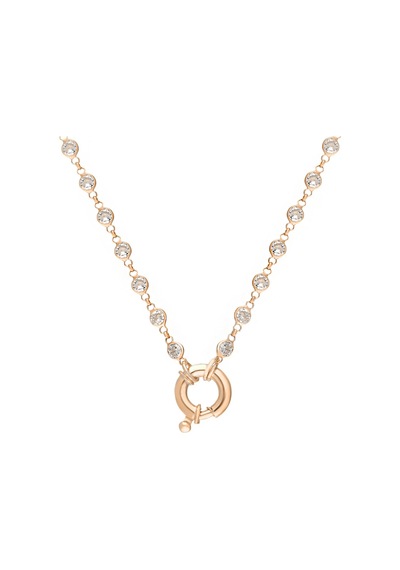 Zincir Tasarım Kolye 718008 Gold Gümüş
