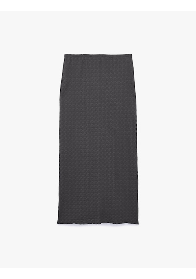 Koton Bürümcük Kumaş Dokulu Slim Fit Midi Kalem Etek Antrasit 6sak10299ek Koton Bürümcük Kumaş Dokulu Slim Fit Midi Kalem Etek Antrasit 6sak10299ek