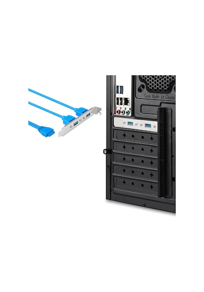 19 Pin Usb 3.0 Arka Panel Genişleme Braketi 2 Port Usb Çoklayıcı