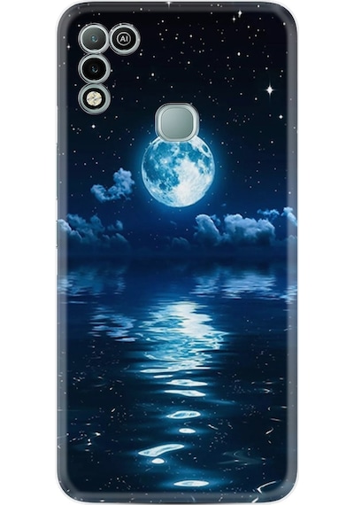 Infinix Hot 11 Play Kilif Resimli Silikon Night Moon 1133 552976405