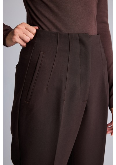 Defacto Carrot Fit Yüksek Bel Crop Pantolon C2466ax26aubn337 Kahve-bn337