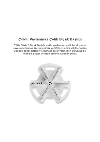 Şarjlı Tüy Ve Tiftik Temizleme Makinesi Extra Bıçaklı 708 Beyaz Beyaz