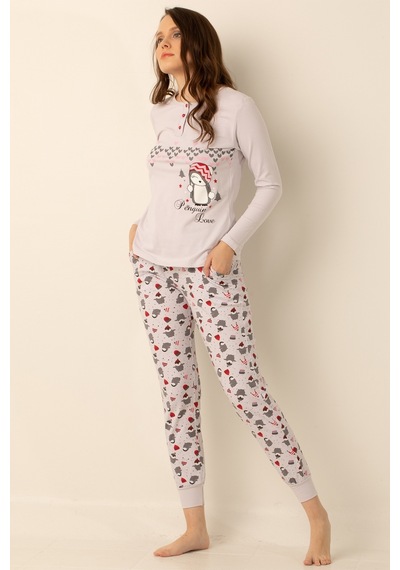 Miorre Doremi Pamuklu Bayan Pijama Takımı 001