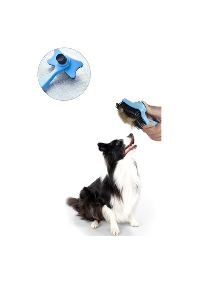 Otomatik Temizlenen Tuşlu Hayvan Tarağı Pratik Kedi Ve Köpek Tarama Fırçası - 111802399