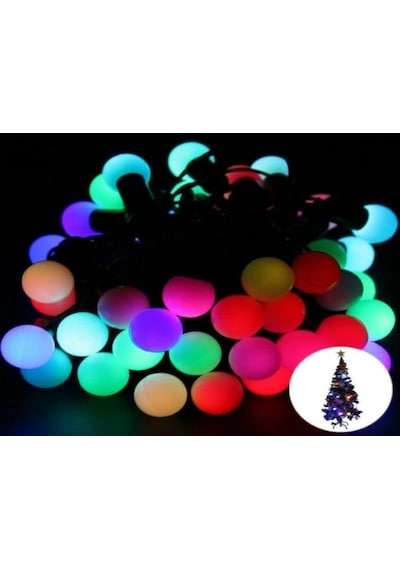 5 Metre 28 Led Fişli Rgb Mini Top Led Siyah Kablo Fd3b8