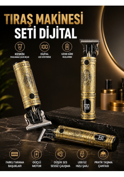 Rd 378 Çizik Tıraş Makinesi Seti Dijital - Lisinya 1 Saat
