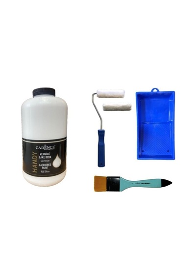 2 Litre Handy Lake-01 Beyaz Kendinden Vernikli Set Beyaz