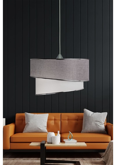 Eslight E65 Rüzgar Modern Tekli Sarkıt Avize Açık Gri