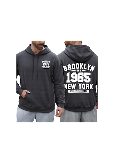 Startmore Startmorebrooklyn 1965 New York Baskılar Erkek Sonbahar Hoody Cep Rahat Kapüşonlular Çok Renkli Polar Antrasit