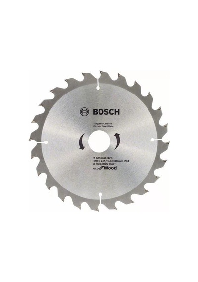 Bosch Eco For Wood 190 Mm 24 Diş Ahşap Daire Testere Bıçağı