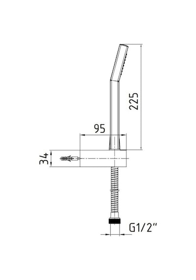 Eca Elegant 102117305 Mafsallı Duş Seti Banyo Üst Takımı Krom