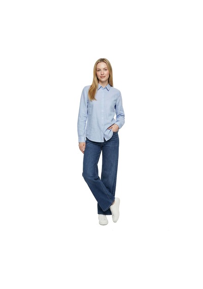 LOFT Regular Fit Kadın Gömlek U.kol Lf2042972 Q1.v1 Açık Mavi