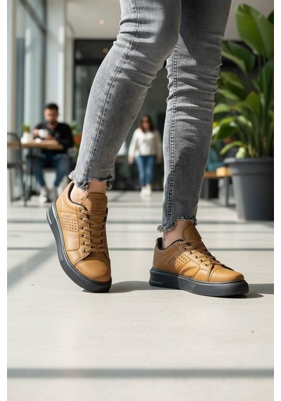 Sneakers Bağcıklı Erkek Ayakkabı Legan-010 Beyaz