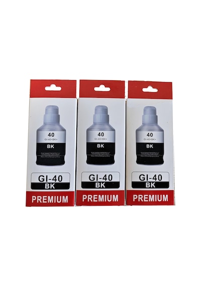 Melsan Canon Gı-40 Gı40 Uyumlu Siyah Muadil Mürekkep 3x170 Ml Toplam 510 Ml Diğer