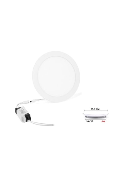 6 Watt Slim Yuvarlak Led Panel Sıvaaltı Driver Dahil
