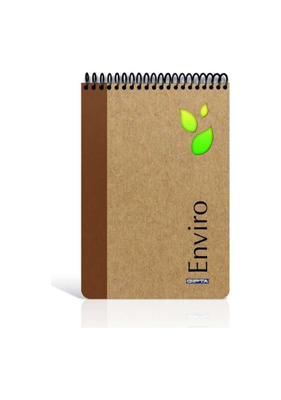 Enviro Spiralli Kraft Sert Kapak Kareli Bloknot A4 100 Yaprak