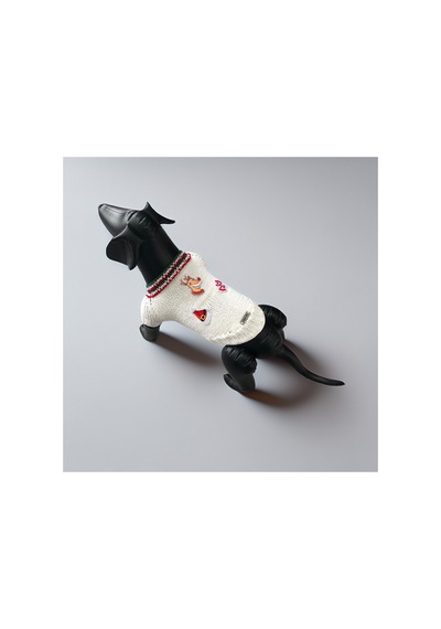 Kedi Ve Köpek İçin Beyaz Deer Candy Yeni Yıl / Noel Kazağı