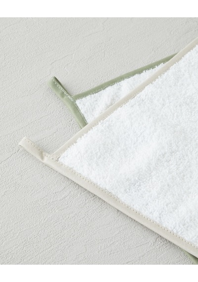 Cloud Touch Pamuk Polyester 2'li Kurulama Bezi 30x30 Cm Yeşil-krem