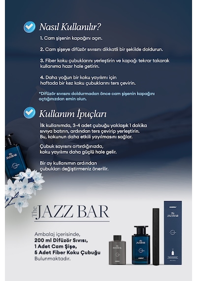 Şık Ve Dekoratif, Çubuklu Oda Kokusu - Difüzör Kundal Scent Of Moment Diffuser 200ml Jazz Bar Vanilya