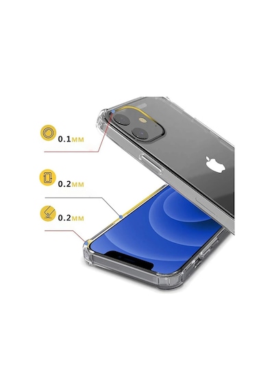 İphone 12 Mini 5.4 Anti-drop Silikon Kılıf Shockproof Şeffaf Kılıf- 5775 Mh-hs6759-7797